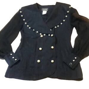 Vintage City Triangles Pearl Blazer Sz 3